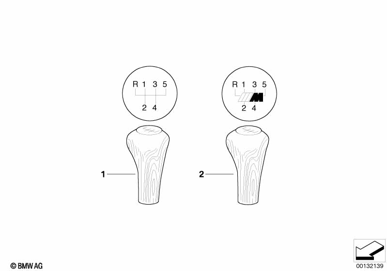 Индивид.головки рычага ПП дерево 5-ступ.