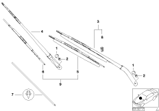 Рычаг стеклоочист./щетка стеклоочист.