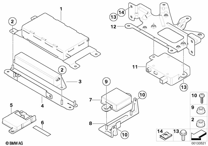 Детали SA 644 в багажнике