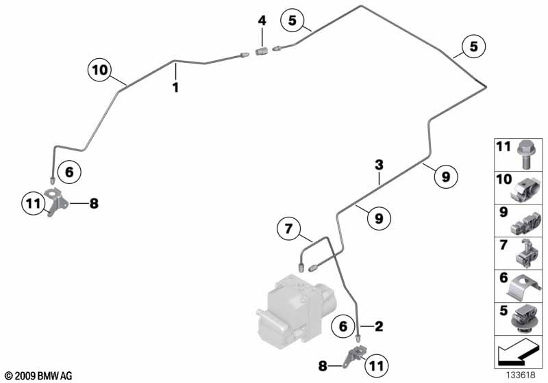 К-т трубопровода тормозной системы Пд