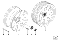 Л/c диск BMW со звездообр.спиц.диз.165