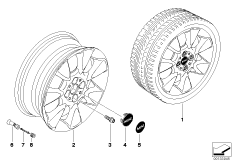 Л/с диск MINI с 7 спицами, дизайн 92