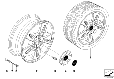 Легкосплавный диск MINI 5 Star Rocket93