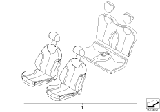 Доосн.кожаной обивк.спортивного сид.TWIN