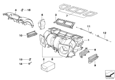 Детали корпуса автомат.сист.кондиционир.
