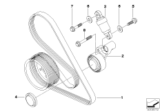 Ременный привод водяной помпы/генератора