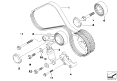 Ременный привод компрессора кондиц.
