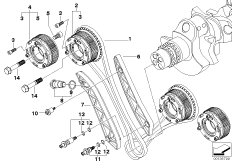 Привод.цепь механ.газораспред.цил.1-5