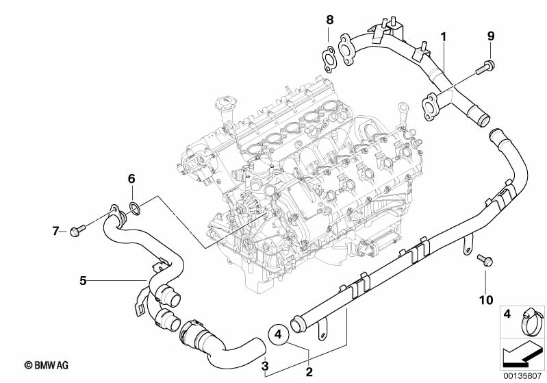 Трубопровод системы охлаждения