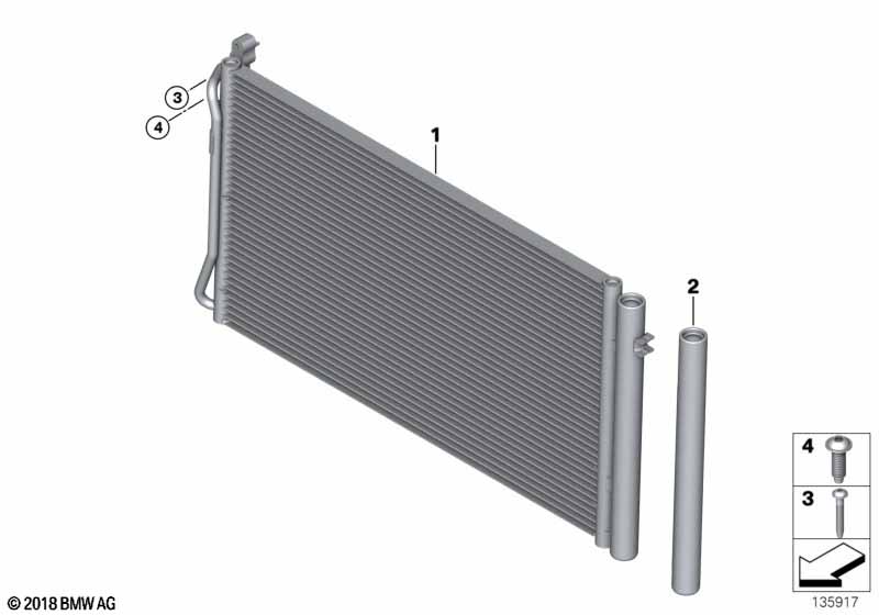 Радиатор кондиционера E87 E90 E84