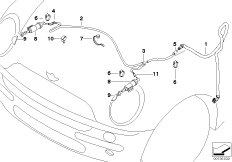 Детали системы омывателей фар
