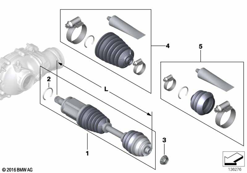 E60 передний правый привод