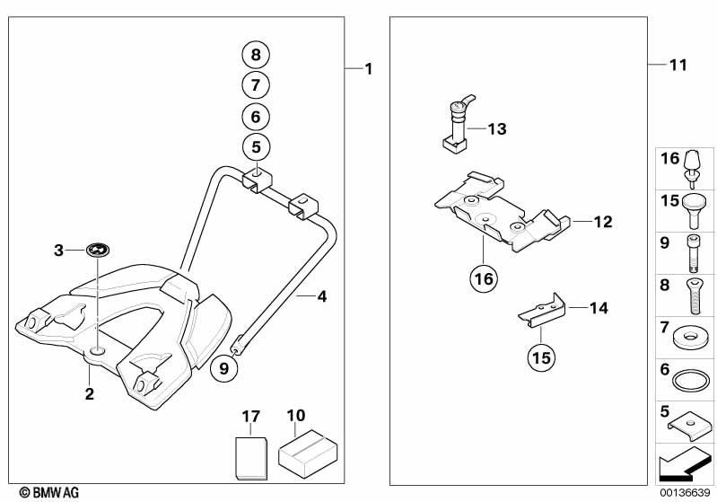 К-т регулируемого кронштейна верх.конт.