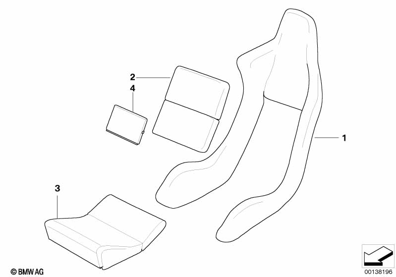 Обивка спортивного сиденья Recaro