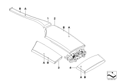Индивидуальный средний подлокотник кожа