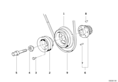 Демпфер крутильн.колеб.клинорем.привода