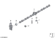 Эксцентриковый вал механизма упр.клап.