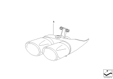 Насадка на выпуск.трубу, хром