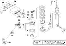 Амортизационная стойка Зд EDC/ЭБУ/датчик