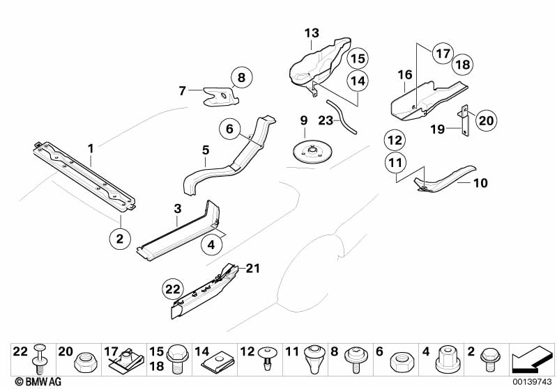 Различные детали кузова