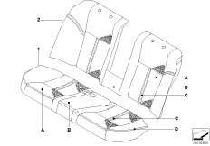 Инд.обивка заднего сиденья, климат-кожа
