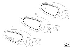 Стекло наружного зеркала в M-стиле