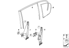 Механизм перемещения стекла двери Зд