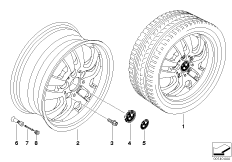 Л/c диск BMW со сдвоенными спиц.диз.154