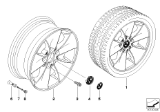 Л/c диск BMW со звездообр.спиц.диз.155