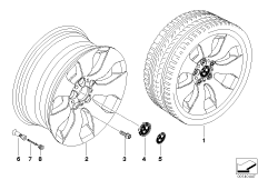 Л/c диск BMW со звездообр.спиц.диз.158