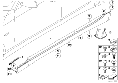 Накладка порог / арка колеса