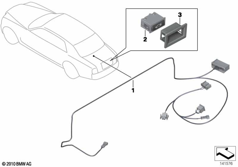Жгут проводов, крышка багажника