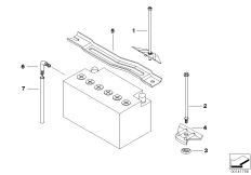 Крепление батареи и дополнит. элементы