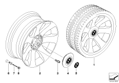Л/c диск BMW со звездообр.спиц.диз.175