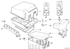 Реле двигателя/отсек упр.электроники