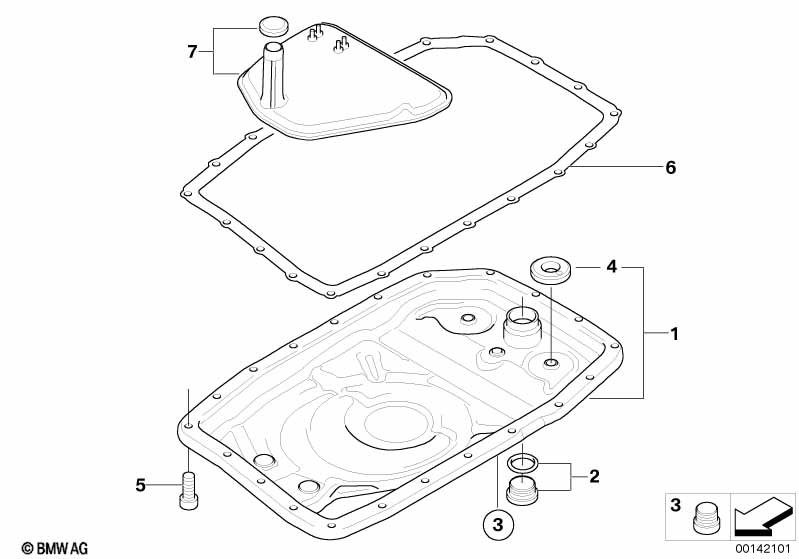 GA6HP26Z масляный картер - полный привод