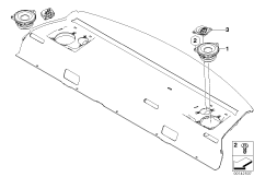 Детали динамика на полке за зад.сиденьем