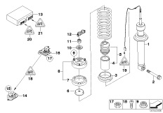 Амортизационная стойка Зд EDC/ЭБУ/датчик