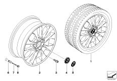 Л/c диск BMW со сдвоенными спиц.диз.98