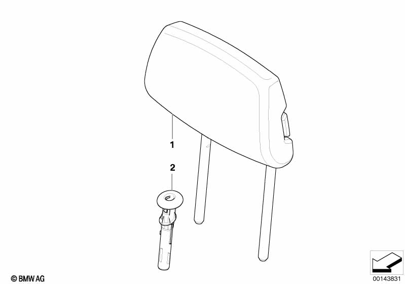 Сиденье Зд, подголовник Ср