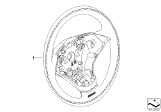 Спорт.рул.колесо Indiv кожа с дер.ободом