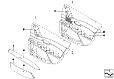 Обшивка двери Indi, полн.кож.отделка Зд