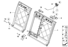 Каркас подушки зад.сид.с люком в спинке