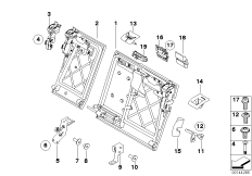 Каркас подушки зад.сид.с люком в спинке