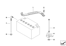 Крепление батареи и дополнит. элементы