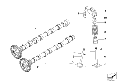 Распредвал мех.клап.газораспред./клапаны