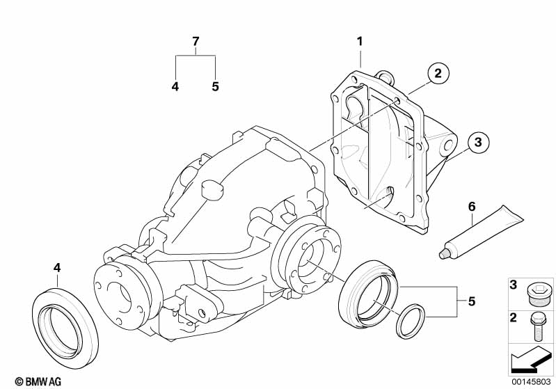 Комплект уплотнителей редукт.задн.моста