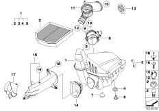 Глушитель шума всас./смен.элем.фил./HFM