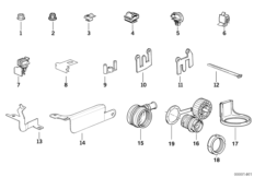 Элементы крепления жгута проводов