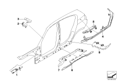Детали из шумопогл.матер.в полост.боков.